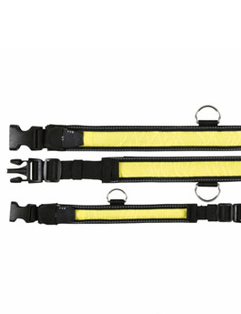 Obojek blikací nylon žluto/černý 55-70/35mm TR 1ks