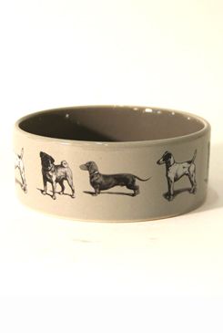 Miska keramická šedá s fotkami psů 0,25l 12cm TR 1ks