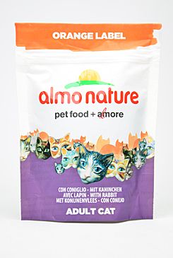 Almo Cat Nat.kočka Dry Orange Label králík 105g